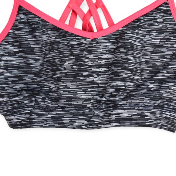 SO Sports Bra M Womens Adjustable Caged Back Polyester Blend Activewear - Picture 2 of 9